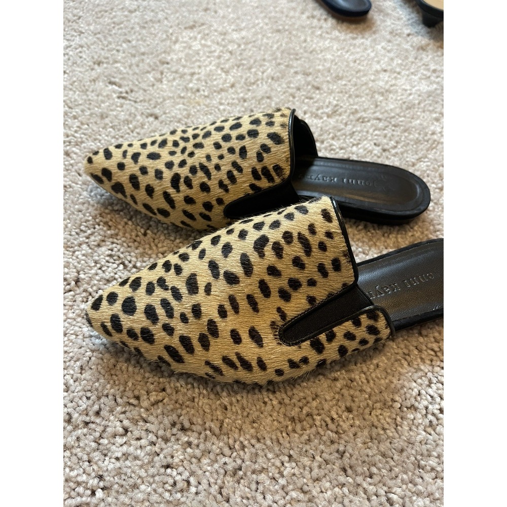 JENNI KAYNE Pony Hair Mule Cheetah Size EU 36 Slip On SZ 6‎ Pointed Toe - Picture 3 of 8